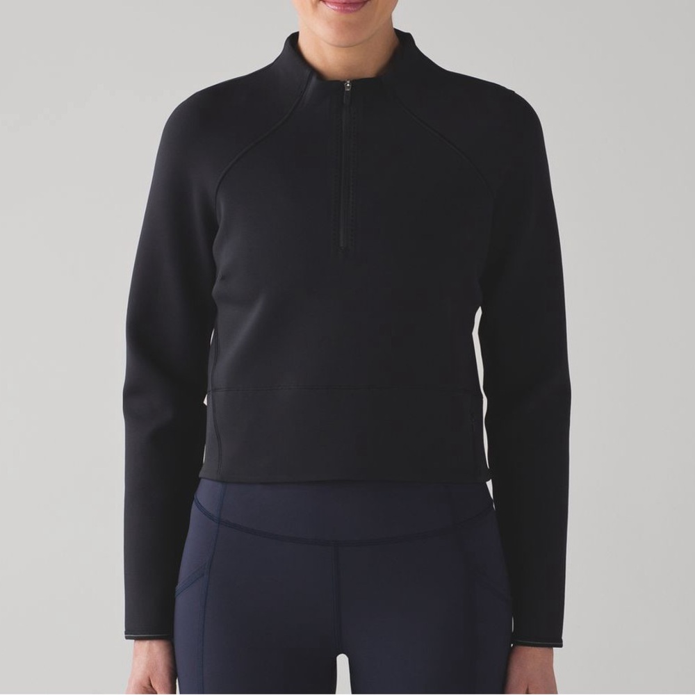 Lululemon Kicking Asphalt 1/2 Zip Black Pullover